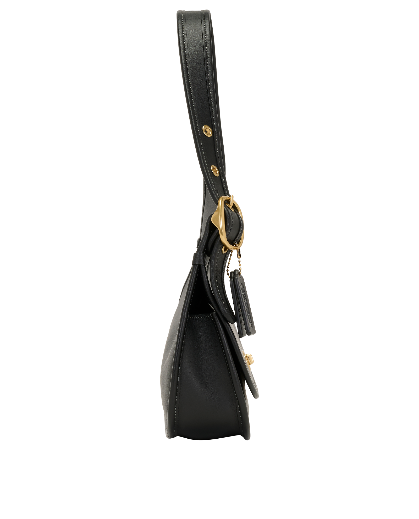 Cashin Carry Crescent Bag, &pound;250, Handbags, Black, Leather, Side view